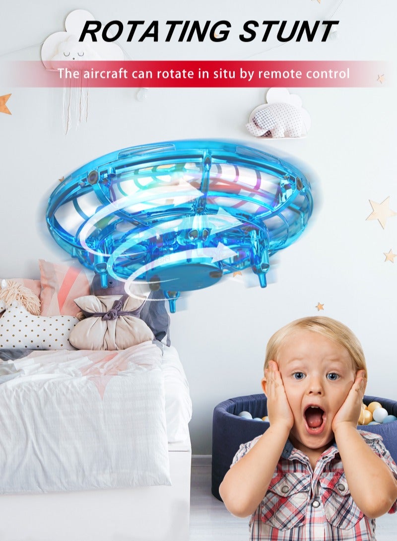 هوديوس طائرة درون للأطفال طائرة يوفو صغيرة لعبة للطيران هدايا رائعة لأعياد الميلاد والمناسبات للأولاد والبنات مع 5 حساسات لتجنب العقبات و3 وضعيات سرعة، قدرة الطيران الثابت والدوران بزاوية 360 درجة. - Image 3